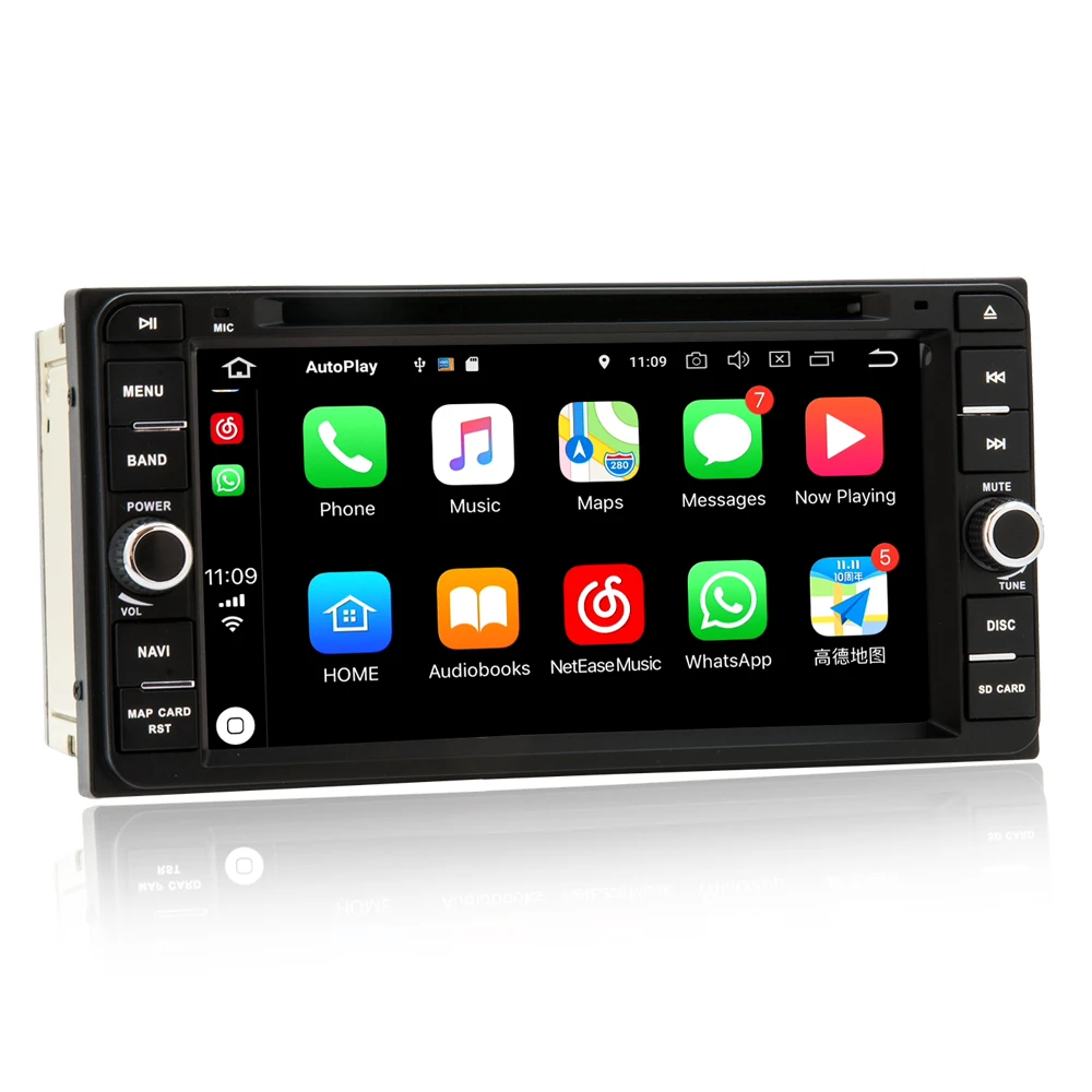 Top Android 8.0 Octa Core 4G RAM Car DVD Player for Toyota Camry Corolla Highlander Prado Tundra Sequoia Rav4 Hiace Car Radio GPS 1