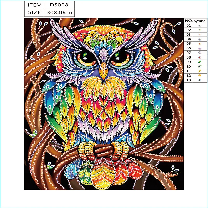 Алмазная живопись особой формы в стиле милой Совы DIY 5D частичная вышивка крестиком наборы Кристальные Алмазные Картины Декор для дома