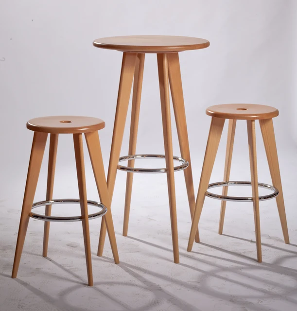 Modern Design Solid Wooden Bar Stool Counter Furniture Set Modern Design Solid Wooden Bar Stool Counter Furniture Set Minimalist Living Room High