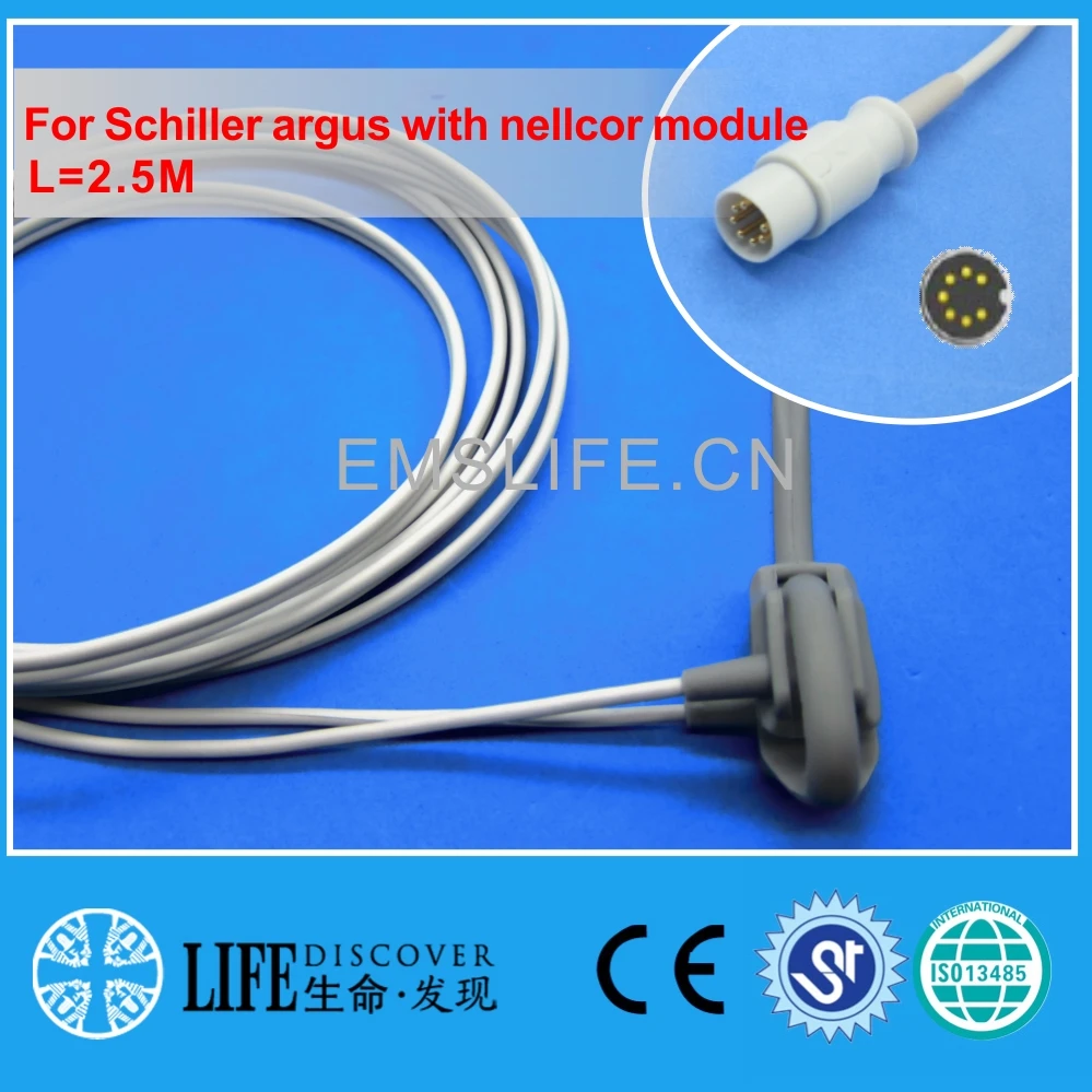 

Long cable neonate wrap spo2 sensor For Schiller argus with nellcor module