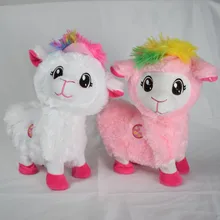 30 см мягкий хлопок электронный Альпака плюшевая игрушка кукла Радуга лошадь лама животные игрушки для детей день рождения рождественские подарки
