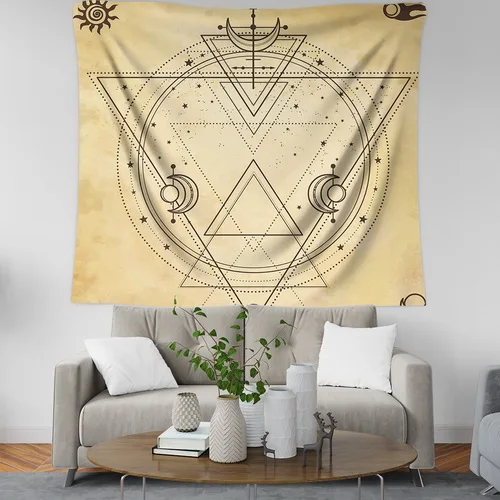 Гобелен с изображением Солнца и Луны в стиле Таро с принтом бабочки, Европейский индийский настенный гобелен tapiz tela pared, настенное одеяло в общежитии - Цвет: 5