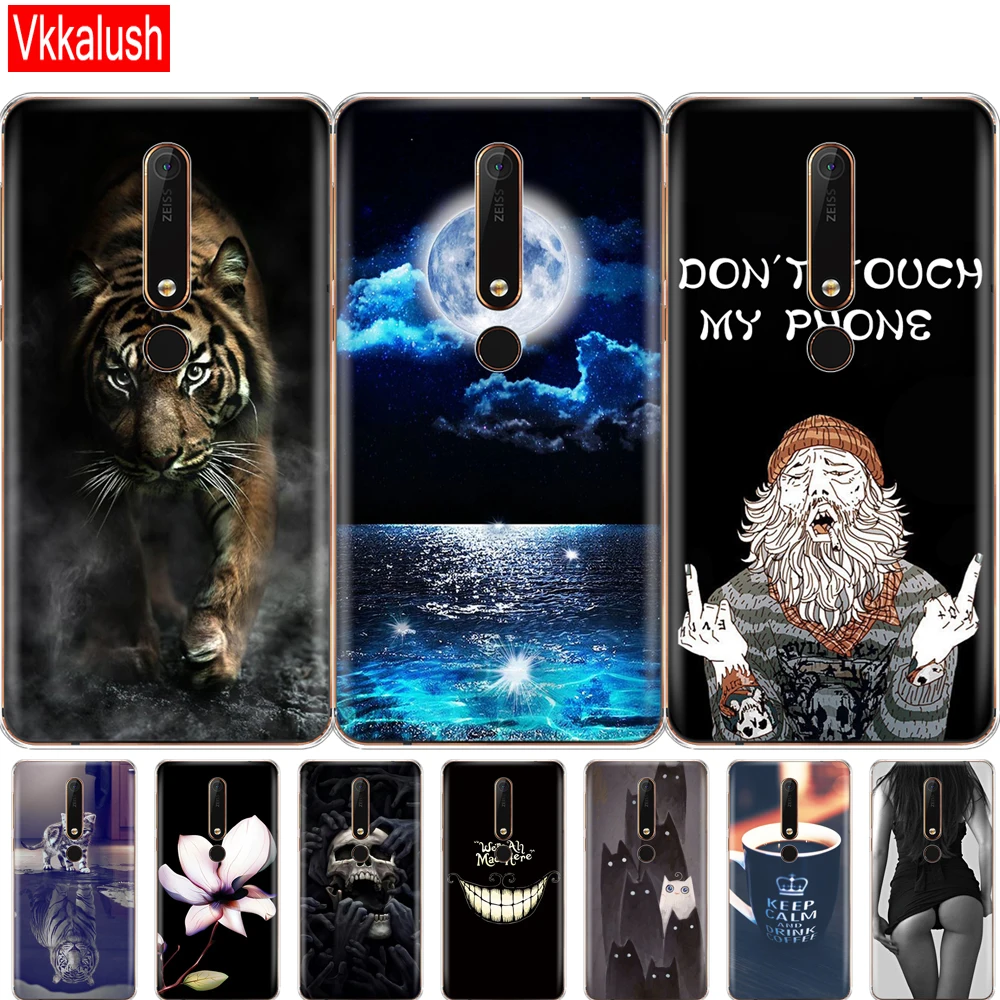 

Case For Nokia 6 6.1 7 Plus 8 9 Nokia 6 2018 X5 X6 Case Soft TPU Silicon Shell Phone Back Cover Full 360 Protective Back Cat