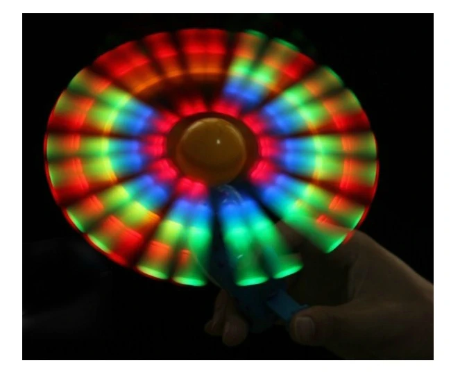1 Light Up Orbit Gun LED Flashing Spinning Windmill Show Pistol With