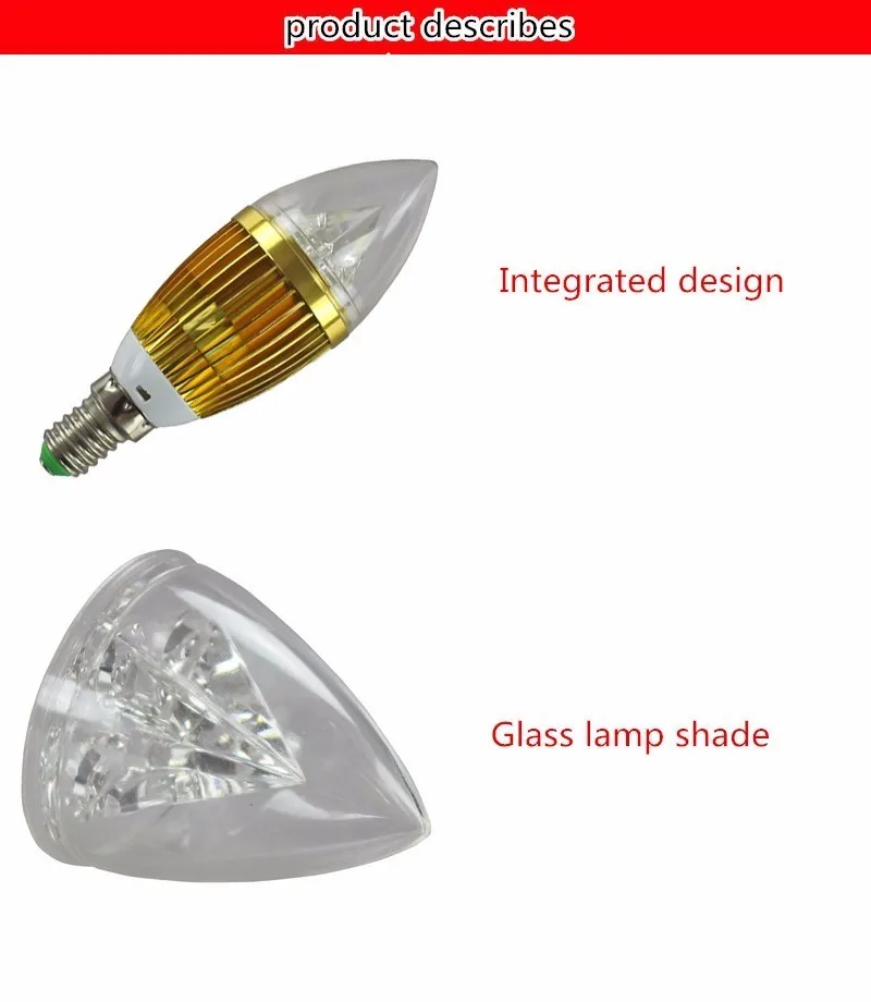 Светодиодный светильник-свеча E14 9 Вт 12 Вт 15 Вт с регулируемой яркостью 110 В 220 В светодиодный светильник Холодный белый/теплый белый точечный светильник светодиодный светильник IG серебристый/золотистый