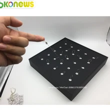 Подгонянные выдвижные противоугонные кольца безопасности Потяните деревянный кожаный дисплей коробка для ювелирного магазина