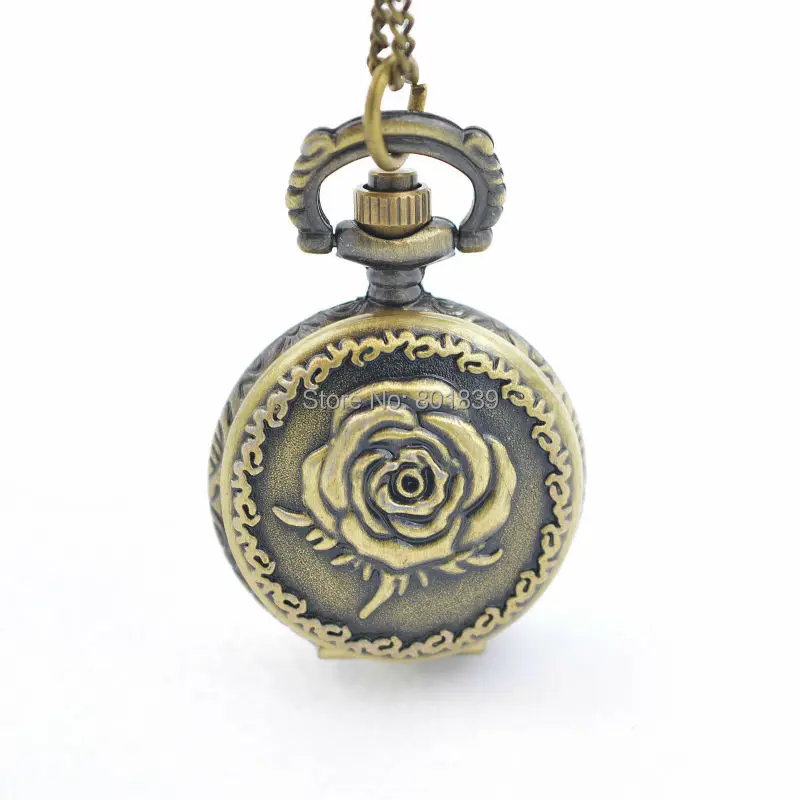 Женские кварцевые часы с подвеской в виде Розы на цепочке|pocket watch|pendant pocket watchwatches