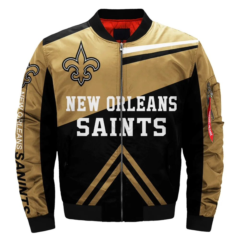 USA Size Men's 3D Jacket Thicken New Orleans Over printing ...