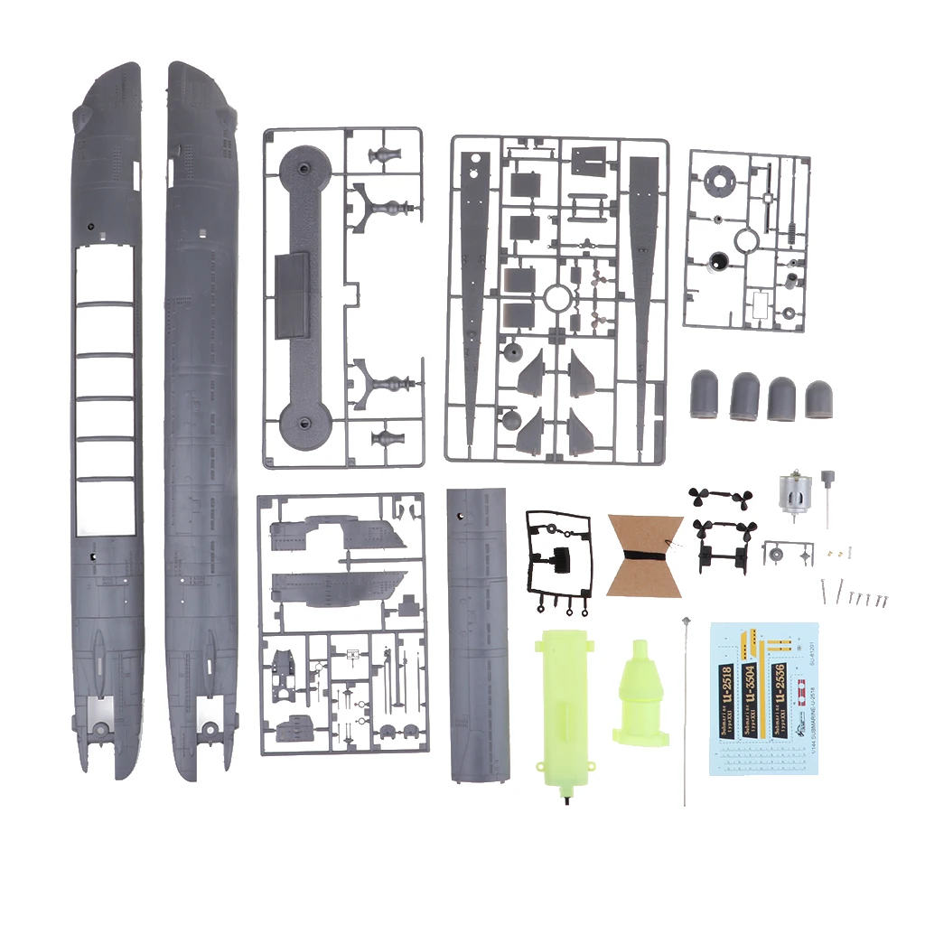 

1:144 Scale Warship Battleship World War II German U2518 Boat Model Submarine Plastic Assembly Model Kits Kids Electric Toy