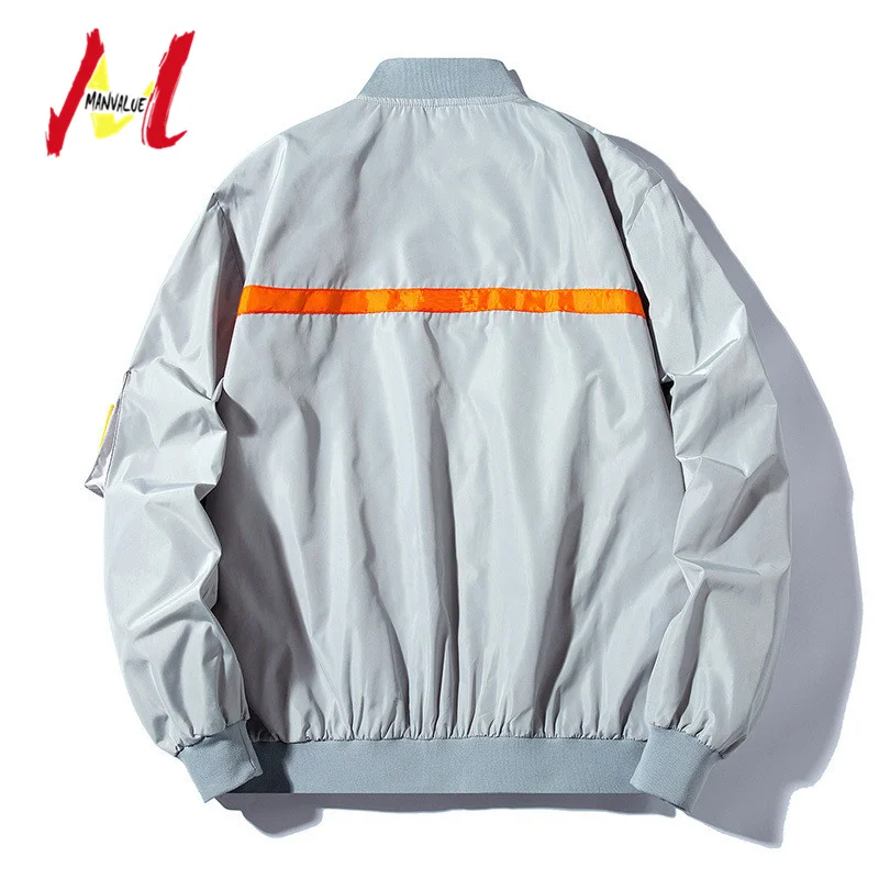 

INS Super Hot Men's Epaulette Spring and Autumn Hip-hop Military Badge Coats Fashion Young Teenagers MA1 Flying Pilot Jackets