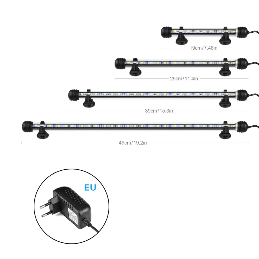 ЕС Plug 19 см 29 39 49 RGB аквариумный свет Водонепроницаемый Аквариум Светодиодный