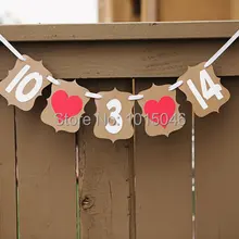 1 x ручной работы на заказ Сохранить Дату Свадьбы Дата баннер для свадеб и Обручение сеанса