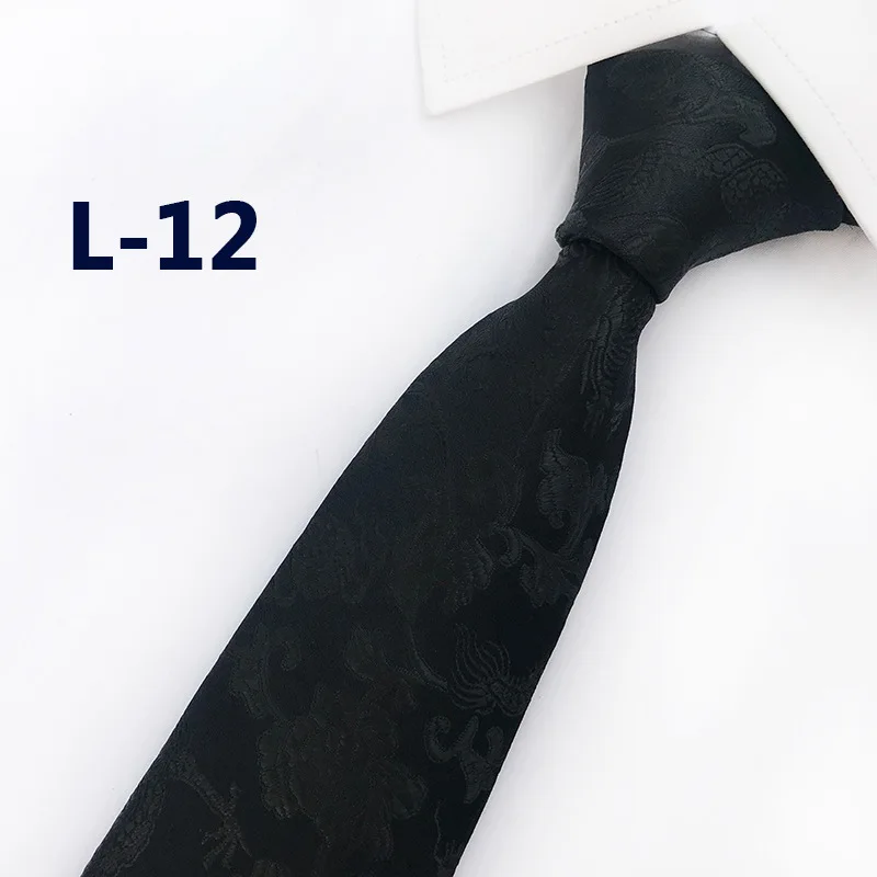 

New Fashion Black Men Ties Silk Necktie for Men Causal Chinese Dragon Tie for Man Bussines Corbatas Bridegroom Party Neckties