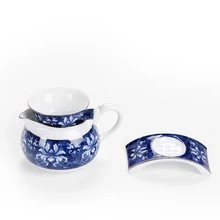 Синий и белый Фарфоровая керамика ситечко для чая фильтровальный стакан чай кунг-фу изоляция чая