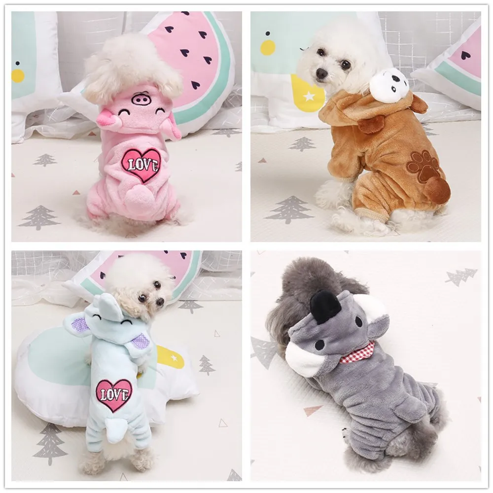 Собаки пальто Pet костюм флисовая одежда розовый поросенок собака толстовка french