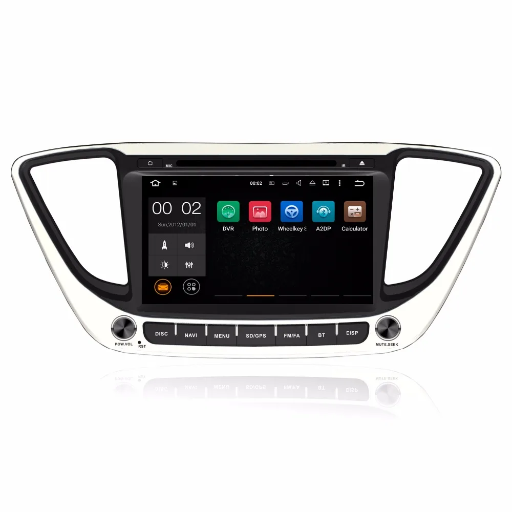 Best 8" Android Car DVD Player with GPS 3G/WIFI/BT TV DVR,Audio Radio Stereo,Car PC/multimedia headunit for Hyundai Verna 2016 2017 1