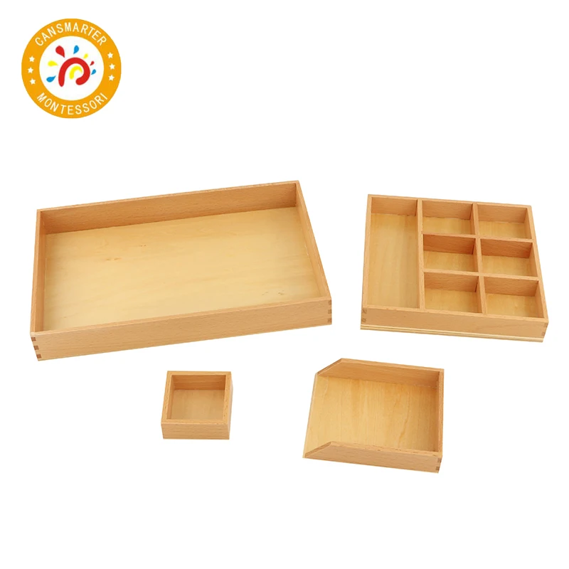  Montessori Material Wooden Glue and Paste Box Teaching Aids Storage Box Home Classroom Children Toy - 33037864972