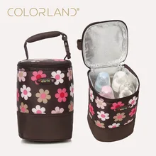 COLORLAND Fashion Baby Handbag Bottle Bag Thermo Bottles Mummy Handbag Baby Bag Insulation Bags Breast Milk