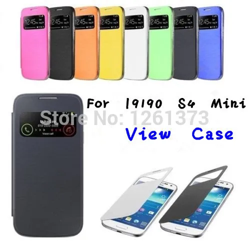 Для samsung Galaxy S4 SIV мини I9190 9190 i9192 i9195 захлопывающийся кожаный чехол с окошком для