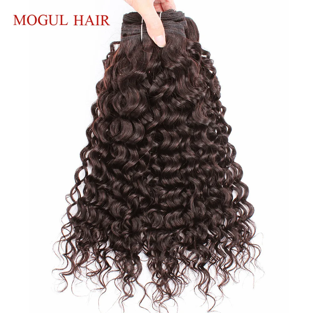 MOGUL волосы темно-коричневого цвета 2 перуанская волна пучки с закрытием средняя часть 2/3 шт не Реми человеческие волосы переплетения