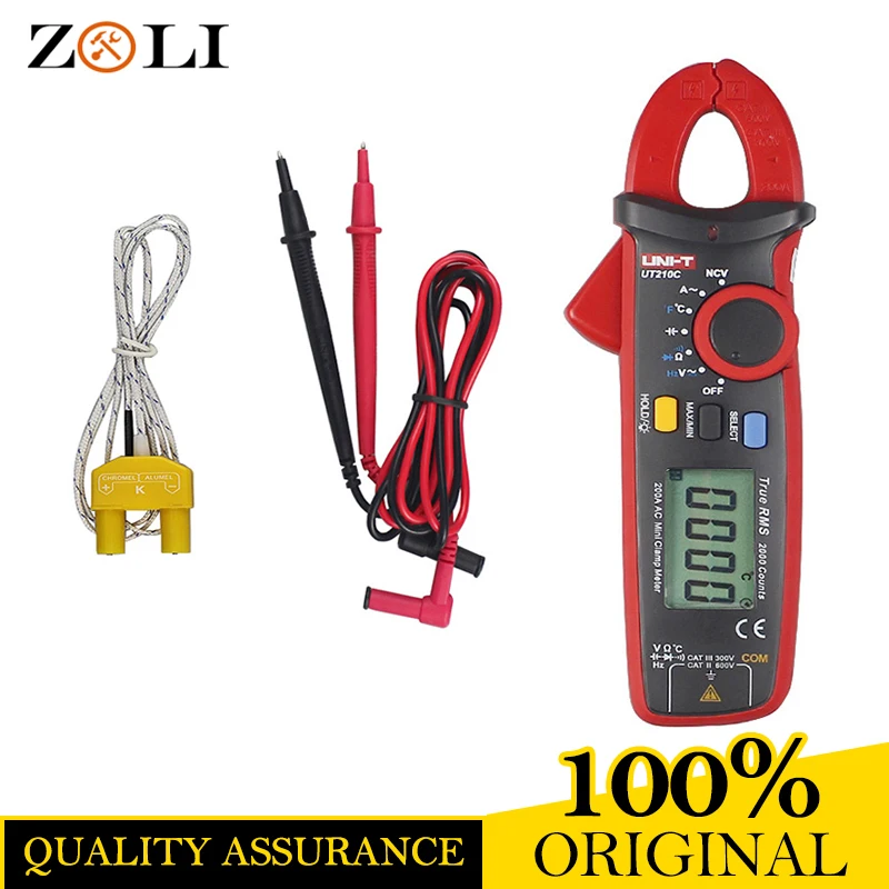 

NEWEST UNI-T UT210C True RMS Auto-Range Digital AC/DC Voltage,AC Current Multimeter with NCV Temperature Test UNI-T UT210C