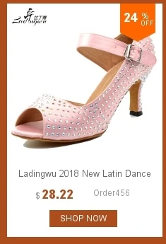 Ladingwu Стразы Обувь для танцев для Для женщин Dansschoenen Dames латинская мягкая подошва Танго Танцы, женские туфли на каблуках, женская обувь, для Для женщин Высота каблука 10 см