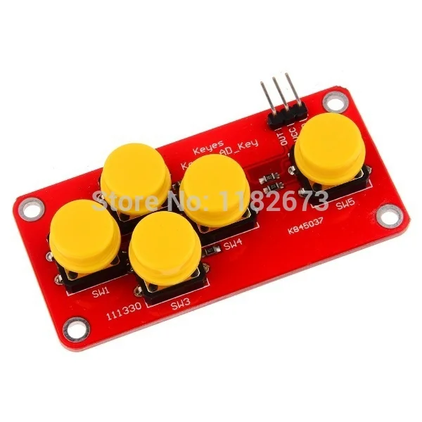 5 Analog Button Module for Arduino Key Board Electronic Block Simulate