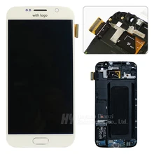100% Original For Samsung galaxy S6 lcd display touch screen digitizer G920w8 G920F LCD with frame freeshipping