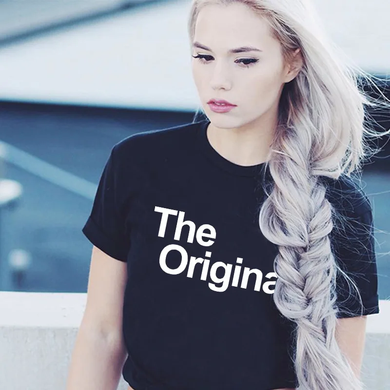 

Women's Short Sleeve T-shirt Summer The Original Original Letter Printed Parent-Child Costume Couple and Sister Costume Tops