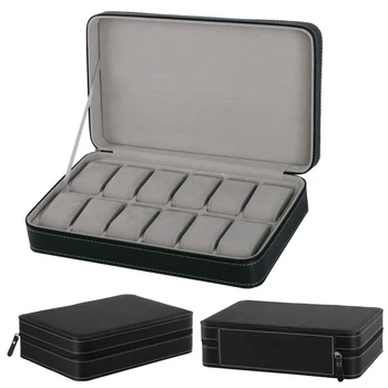 

12 Slots Handmade Watch Box Clock Box Time Box Watch Case for Watch Holding