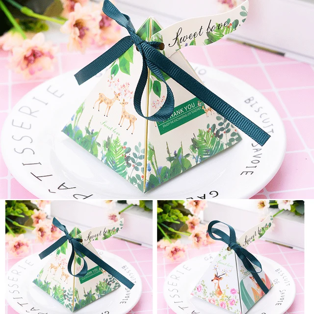 Hot Sale High Quality 5PCS/Set Gift Bag With Ribbon Paper Box Wedding Birthday Party Candy Box Festival Supplies Gift Box