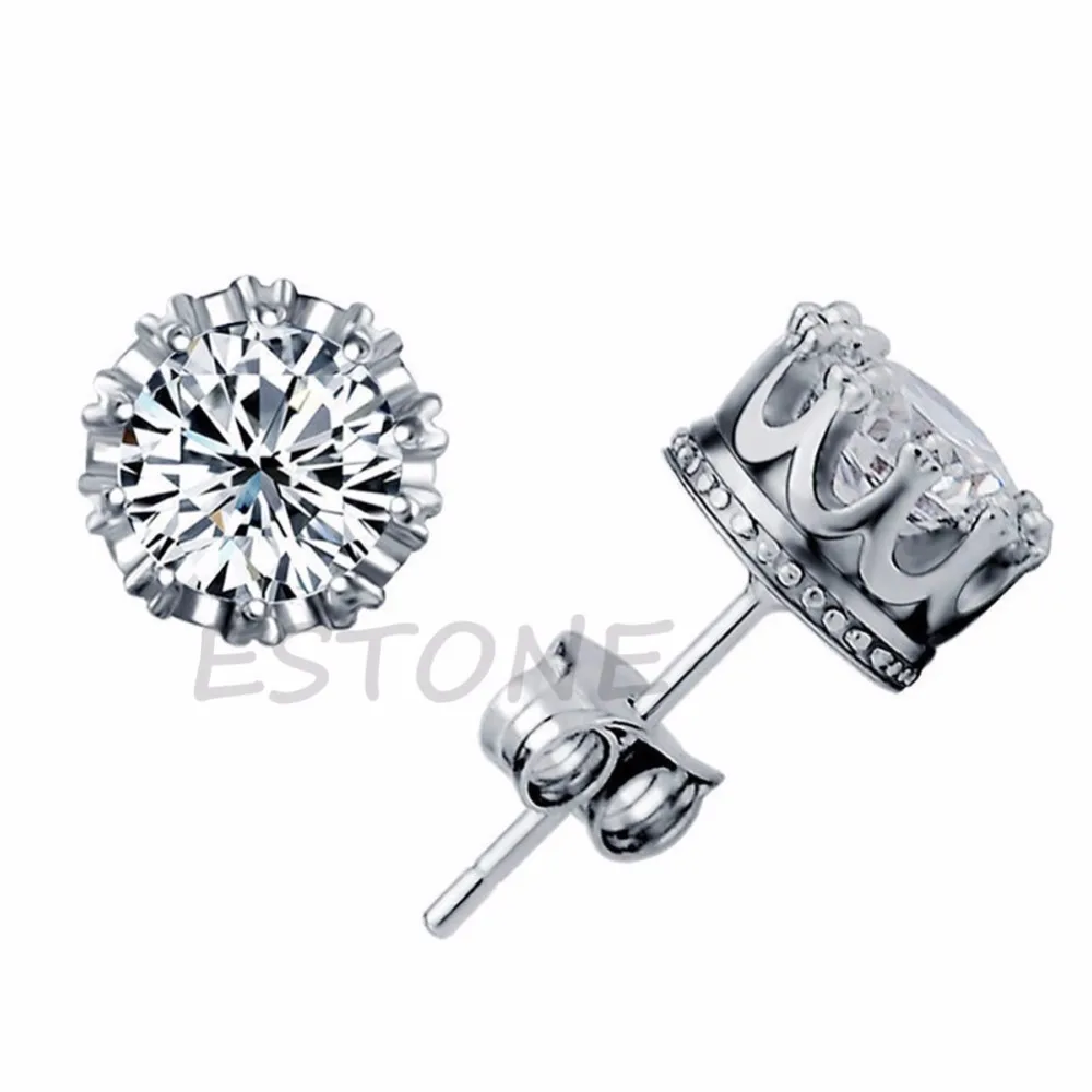 

Beautiful workmanship SILVER Plated Womens BALL Bridal Dangle EARRINGS CRYSTAL Jewelry Zirconia AAA