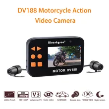 Blueskysea DV188 Action Sports Camera 1080P Video DVR Waterproof Bike Motorcycle Car Vehicle Cam Dual Lens Dashcamera Camcorder