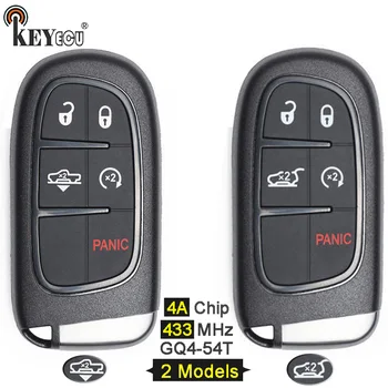 

KEYECU 433MHz 4A PCF7953M Chip GQ4-54T 4+1 5 Button Smart Remote Key Fob for Ram 1500 2500 3500 Jeep Cherokee 2013-2019