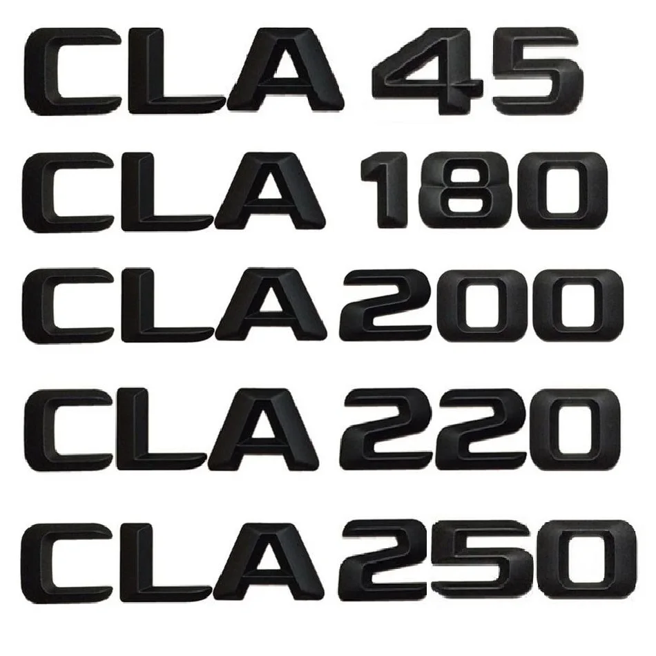 3D Матовый Черный C117 CLA Автомобильная эмблема CLA45 CLA180 CLA200 CLA220 CLA250 эмблема значок наклейка авто турбо логотип для Mercedes Benz AMG
