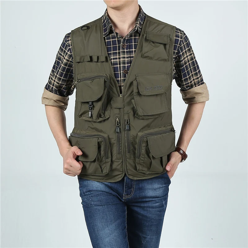 AFS JEEP, брендовый военный тактический сетчатый жилет, мужской водонепроницаемый Быстросохнущий жилет с карманами для фотосъемки, hombre
