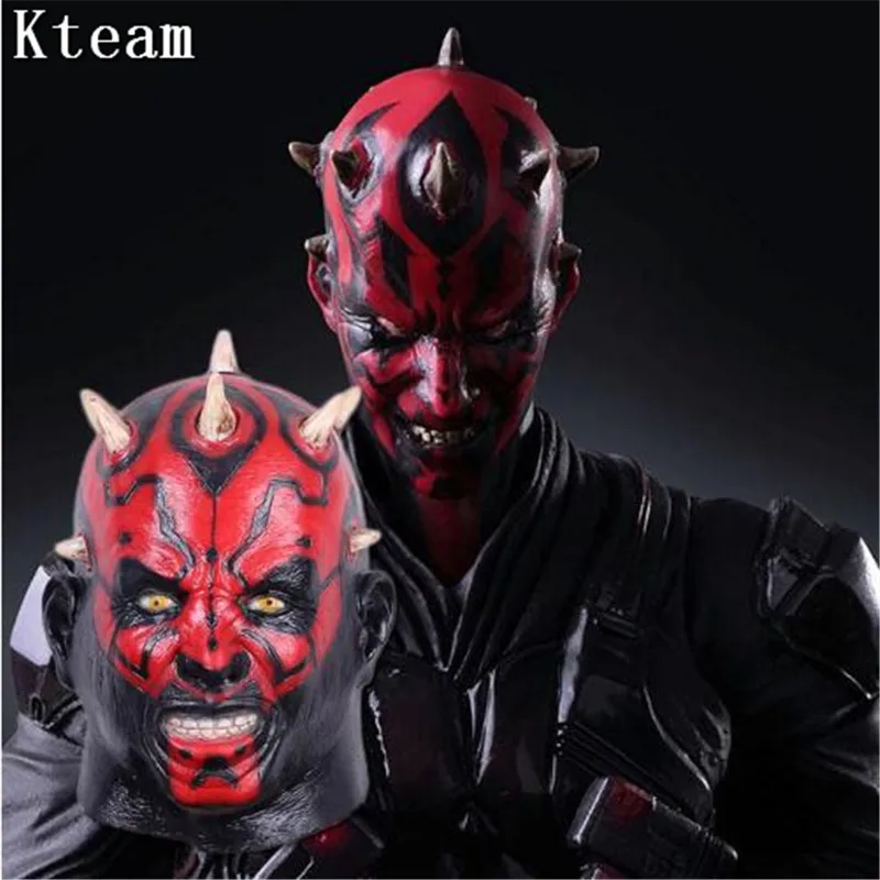 

Top Grade Star Wars Movie Darth Maul Mask Full Head Scary Horror Halloween Head Mask For Costume Cosplay Party Ball Fancy Dress