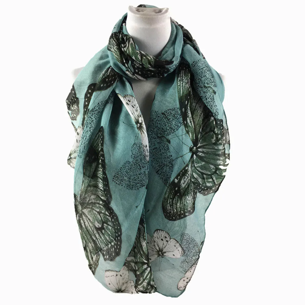 Butterfly and Birds Animal Print New Trend Scarf Stole Wrap Shawl Hijab