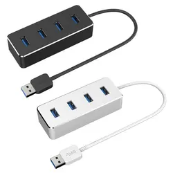 1 компл. 4 порта USB3.0 концентратор Super Скорость скорость передачи данных 5 Гбит/с для Windows, Mac OS Linux высокое качество