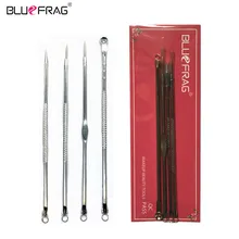 4 шт./компл. для удаления угрей, акне иглы из нержавеющей стали от прыщей черным пятнышком; инструмент для удаления дефектов кожи моющее средство Красота уход за кожей лица чист инструменты