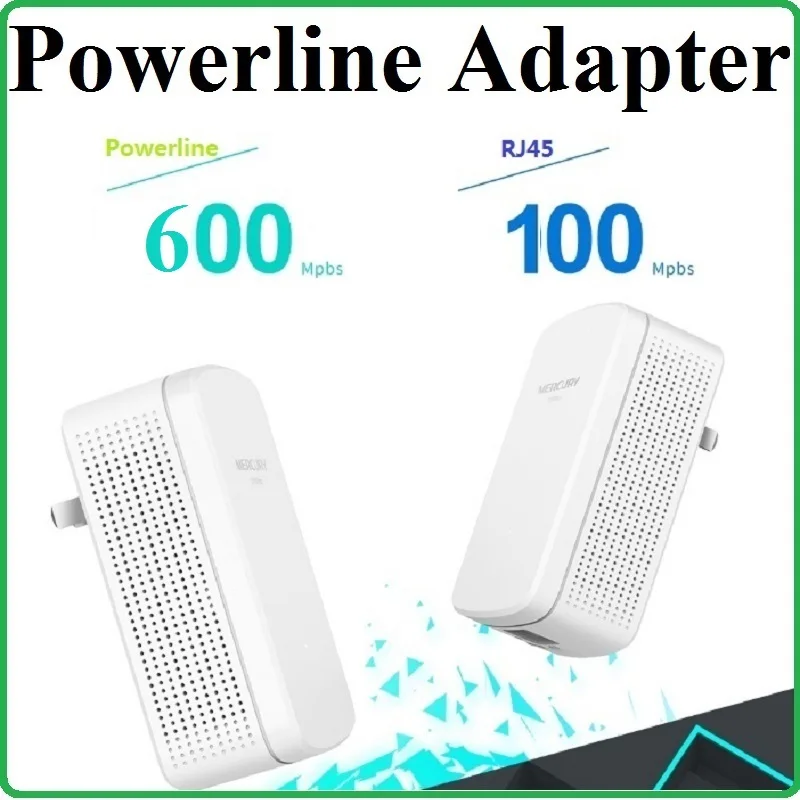 

1Pair 100Mbps RJ45 Port, 600Mbps Powerline Network Adapter, AV1000 Ethernet PLC Adapter, WiFi Router Partner, IPTV, Homeplug AV2