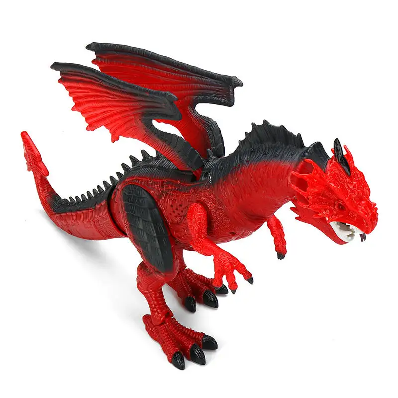 

ABS Remote Control RC Dragon Walking Dinosaur Lights & Sounds Kid Pet Toy Animal Funny Gift for Kids Head Wings Moving Sound