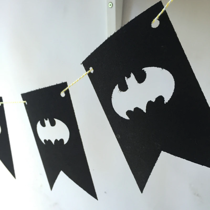 Вечерние баннеры с Бэтменом, 3 метра, 2 угловых флага, украшение для дня рождения, Бантинг, поставка ткани
