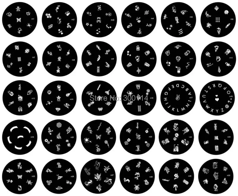 200 шт. 90 стилей 3d Дизайн ногтей штамповка изображения пластины ногтевой пластины изображения украшения Трафареты штамповка DHL