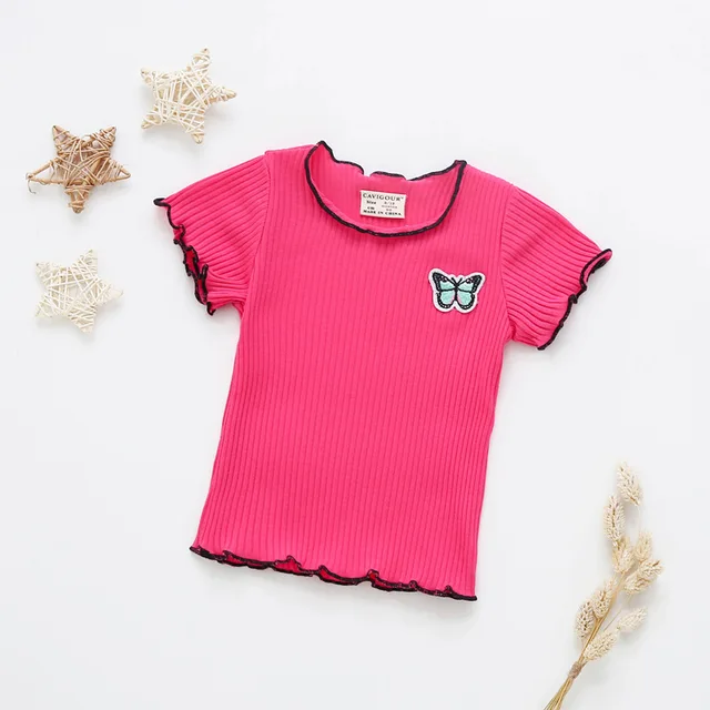 Summer Baby Girls Cute Red Heart Baby Girl T shirt Newborn Long Sleeve Baby Girls Clothes Solid