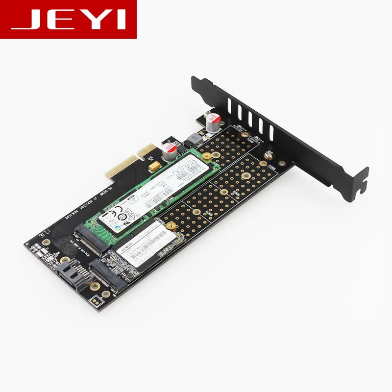 JEYI SK7 Pro M.2 NVMe SSD NGFF к PCI E X4 3 0 адаптер M Key B KEY двойная интерфейсная карта Express3.0