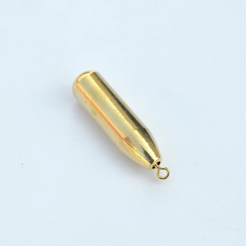 

Drop Shot Copper Fishing Sinkers 3pcs/lot Drop Shot Rig Gold Smooth Cylindrical Lead Weights 1.8g/3.5g/5g/7g/10g