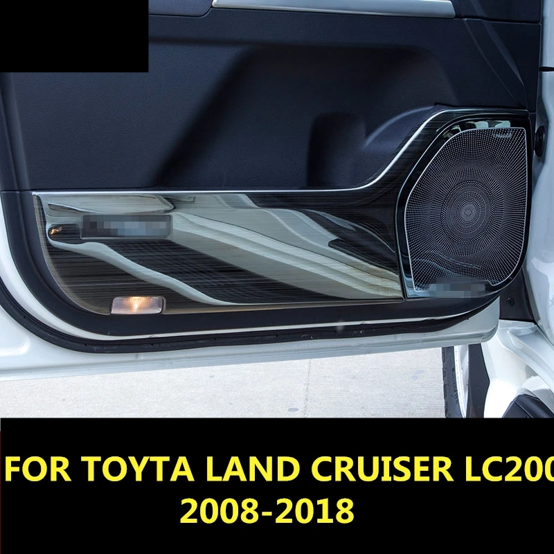 

FOR TOYTA LAND CRUISER LC200 2008-2018 Car-Styling Stainless Steel Protector Side Edge Protected Anti-kick Door Mats Cover case