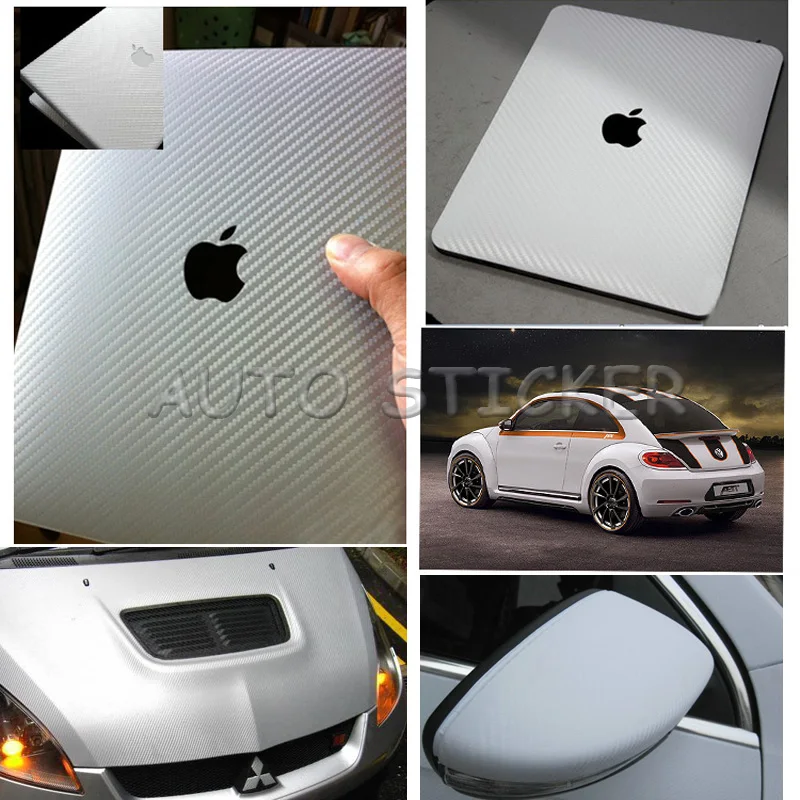 3d white carbon fiber vinyl car wraps 4