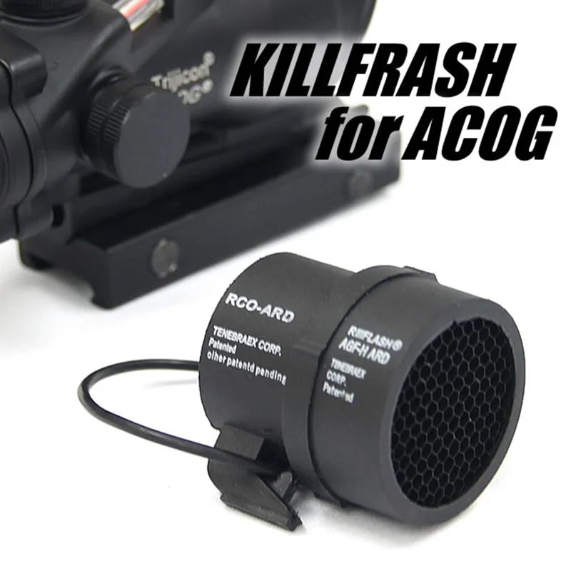 CQC Airsoft Tactical ACOG Killflash 4X32 ACOG Scope Protector Cover Cap Anti-Reflection Device